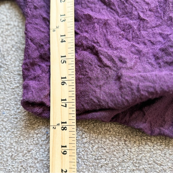 Free People Cardigan Crinkly Purple Pink Wool Silk Beaded Fairy Shrug | Sz L - Picture 11 of 16